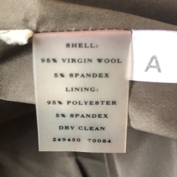 Ann Taylor brown stretch virgin wool lined career trousers slacks size 2 - Picture 9 of 9